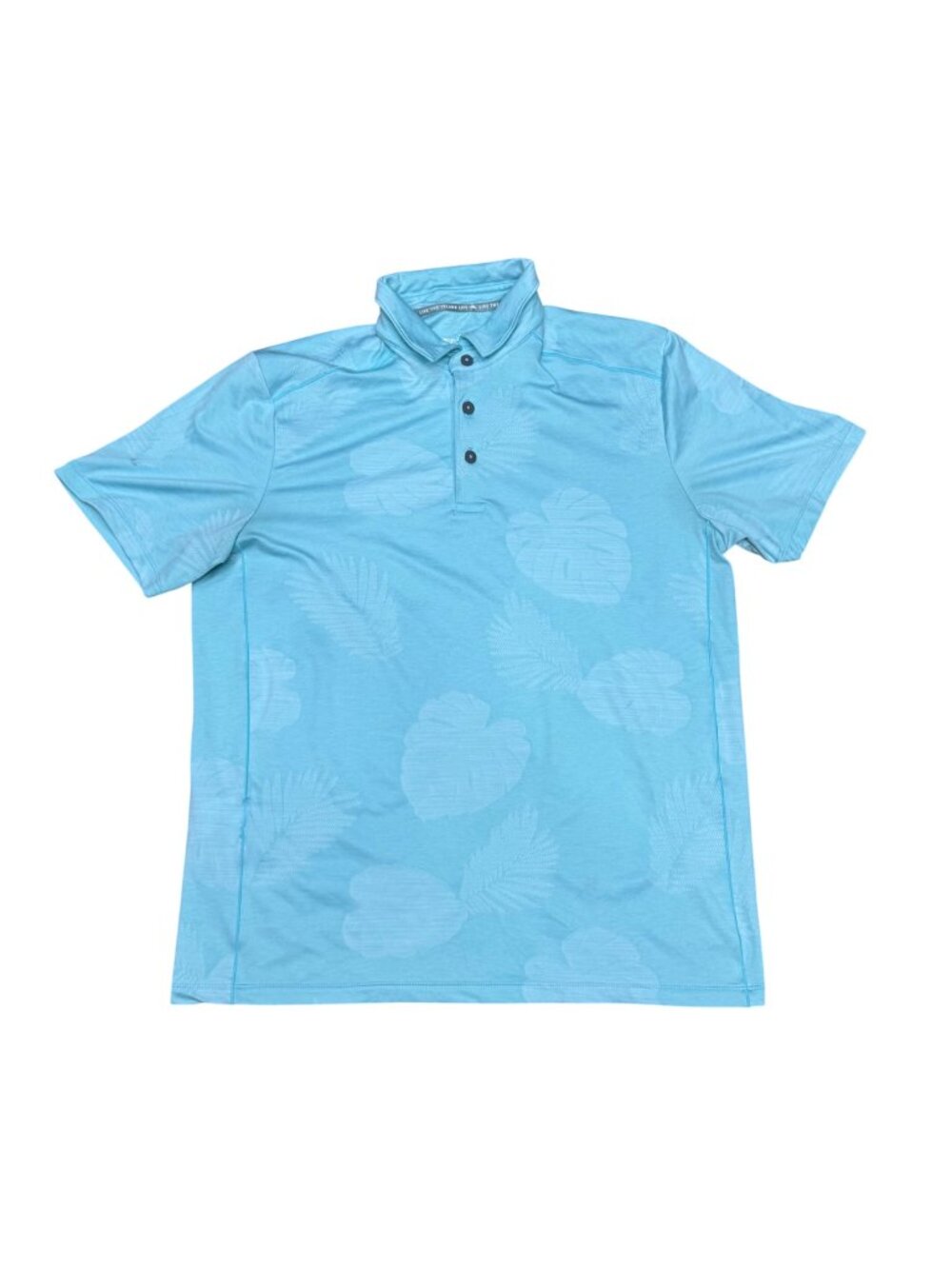 Tommy Bahama Delray Frond Polo Shirt Mens S Blue Tropical Palm Coast IslandZone
